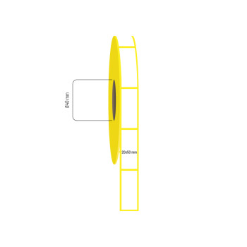 20x50 mm Lamine Termal Etiket