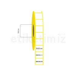 30x25 mm Lamine Termal Etiket