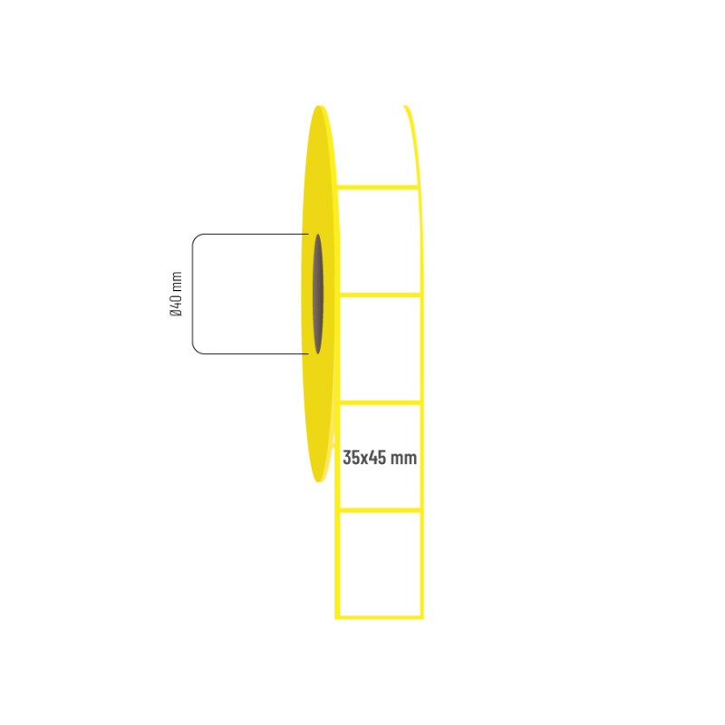 35x45 mm Lamine Termal Etiket