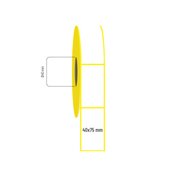 40x75 mm Lamine Termal Etiket 40x75 mm Lamine Termal Etiket