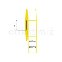 40x80 mm Lamine Termal Etiket