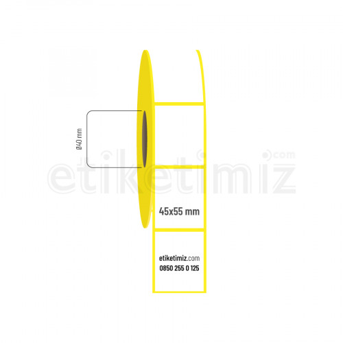 45x55 mm Lamine Termal Etiket 45x55 mm Lamine Termal Etiket