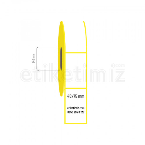 45x75 mm Lamine Termal Etiket 45x75 mm Lamine Termal Etiket