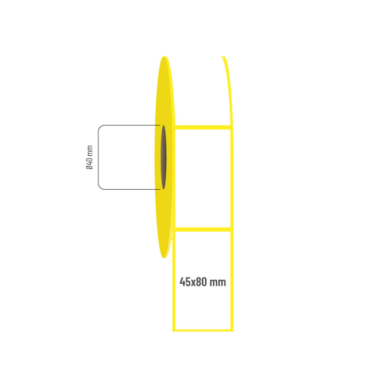 45x80 mm Lamine Termal Etiket 45x80 mm Lamine Termal Etiket