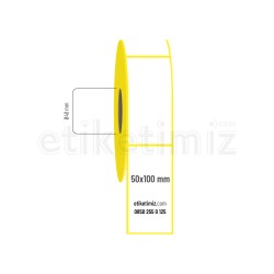 50x100 mm Lamine Termal Etiket