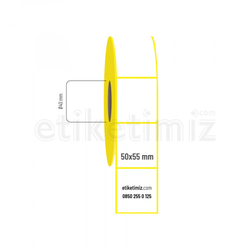 50x55 mm Lamine Termal Etiket 50x55 mm Lamine Termal Etiket