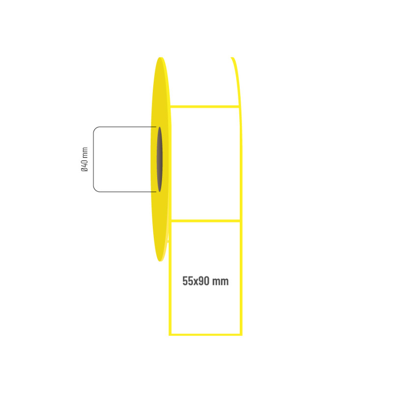 55x90 mm Lamine Termal Etiket