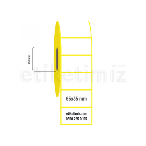 65x35 mm Lamine Termal Etiket 65x35 mm Lamine Termal Etiket