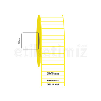 70x10 mm Lamine Termal Etiket 70x10 mm Lamine Termal Etiket