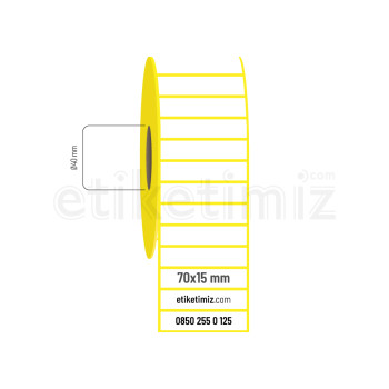 70x15 mm Lamine Termal Etiket 70x15 mm Lamine Termal Etiket