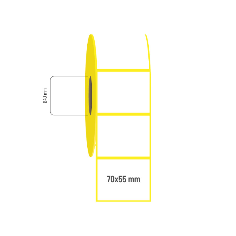 70x55 mm Lamine Termal Etiket 70x55 mm Lamine Termal Etiket