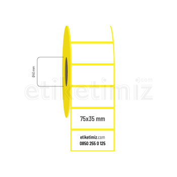 75x35 mm Lamine Termal Etiket 75x35 mm Lamine Termal Etiket