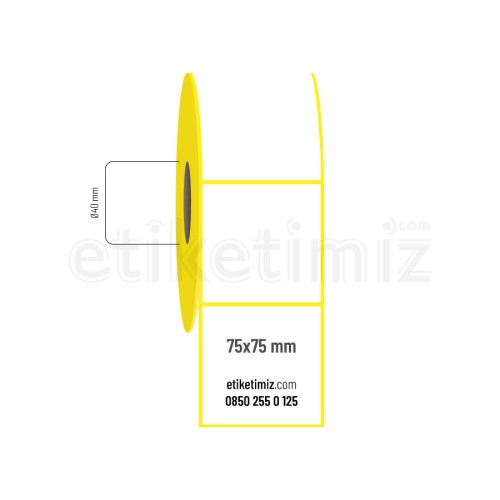 75x75 mm Lamine Termal Etiket 75x75 mm Lamine Termal Etiket