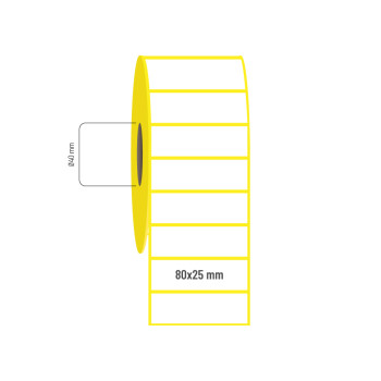 80x25 mm Lamine Termal Etiket 80x25 mm Lamine Termal Etiket