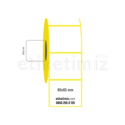 80x65 mm Lamine Termal Etiket