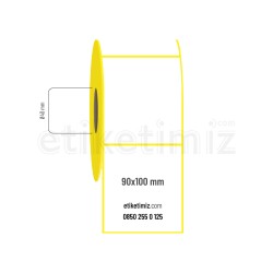 90x100 mm Lamine Termal Etiket