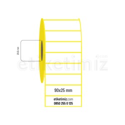 90x25 mm Lamine Termal Etiket