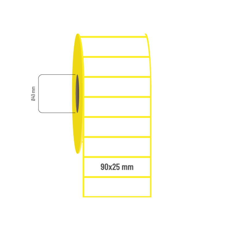 90x25 mm Lamine Termal Etiket