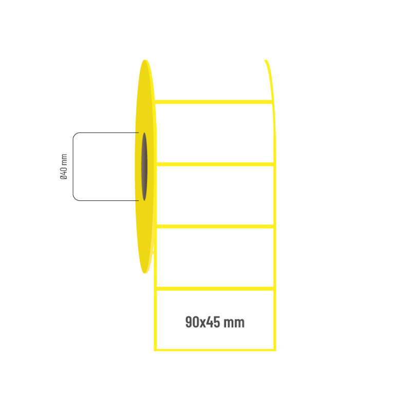 90x45 mm Lamine Termal Etiket 90x45 mm Lamine Termal Etiket