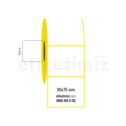 90x75 mm Lamine Termal Etiket