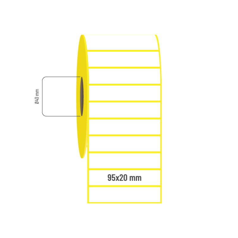 95x20 mm Lamine Termal Etiket 95x20 mm Lamine Termal Etiket