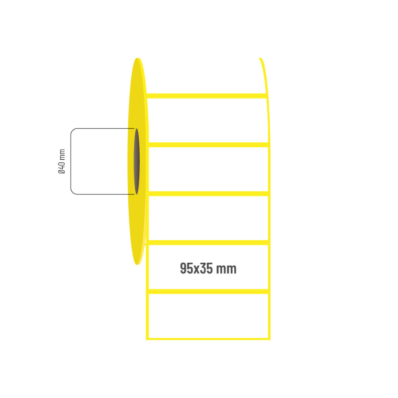 95x35 mm Lamine Termal Etiket