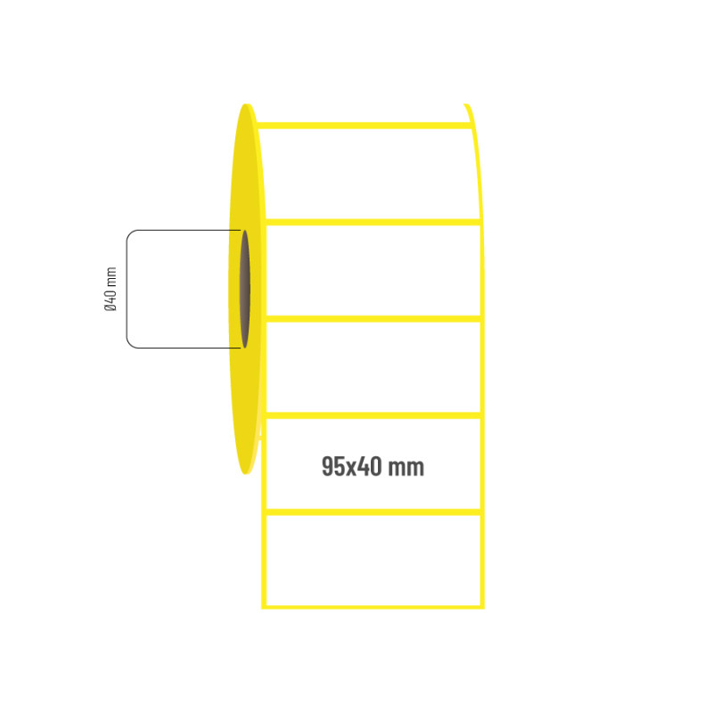 95x40 mm Lamine Termal Etiket