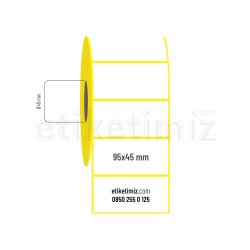95x45 mm Lamine Termal Etiket