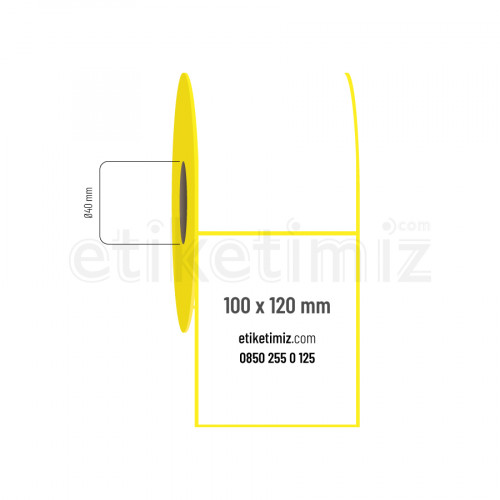 100x120 mm Lamine Termal Etiket