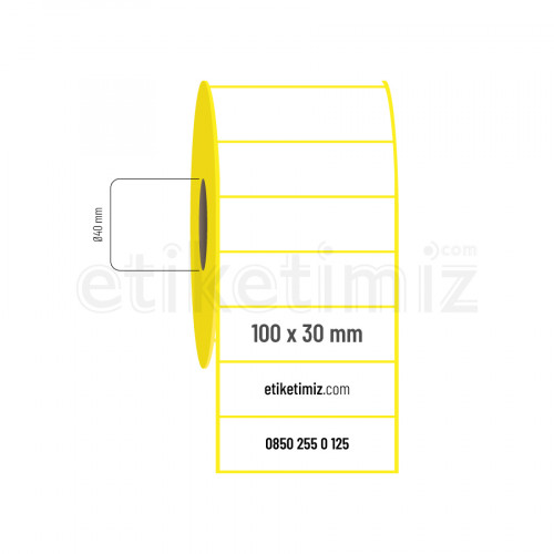 100x30 mm Lamine Termal Etiket