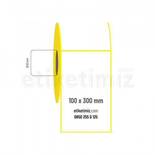 100x300 mm Lamine Termal Etiket