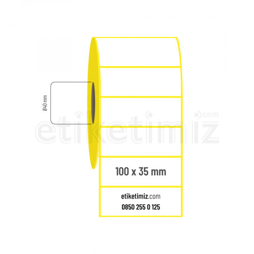 100x35 mm Lamine Termal Etiket