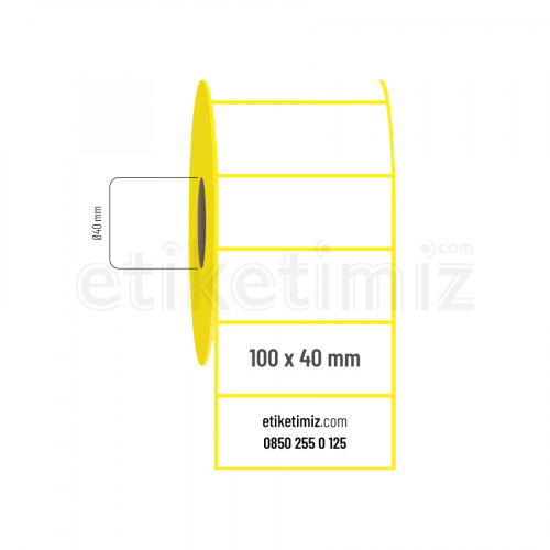 100x40 mm Lamine Termal Etiket