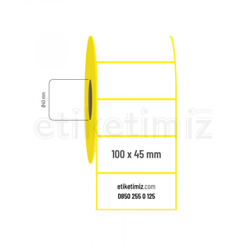 100x45 mm Lamine Termal Etiket