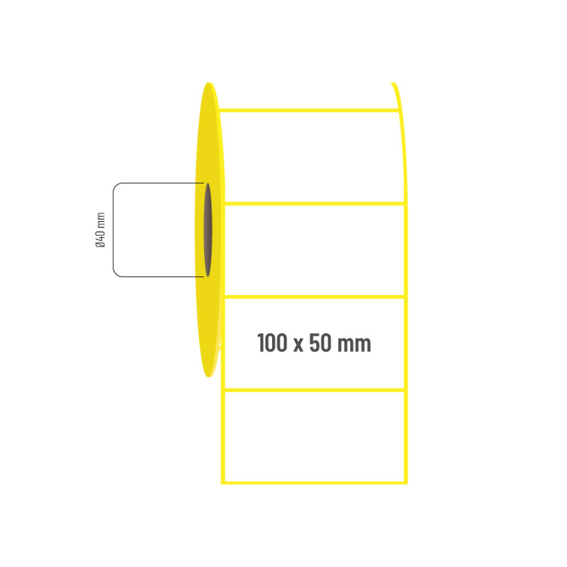 100x50 mm Lamine Termal Etiket