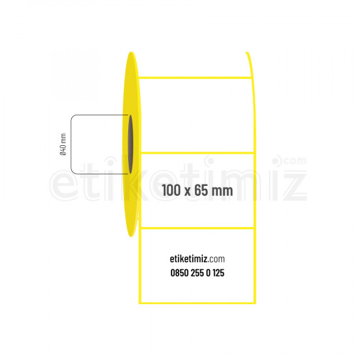 100x65 mm Lamine Termal Etiket