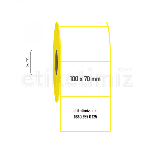 100x70 mm Lamine Termal Etiket