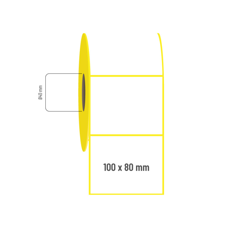 100x80 mm Lamine Termal Etiket