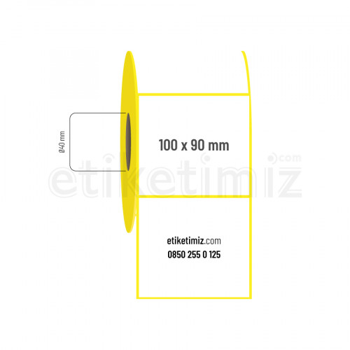 100x90 mm Lamine Termal Etiket