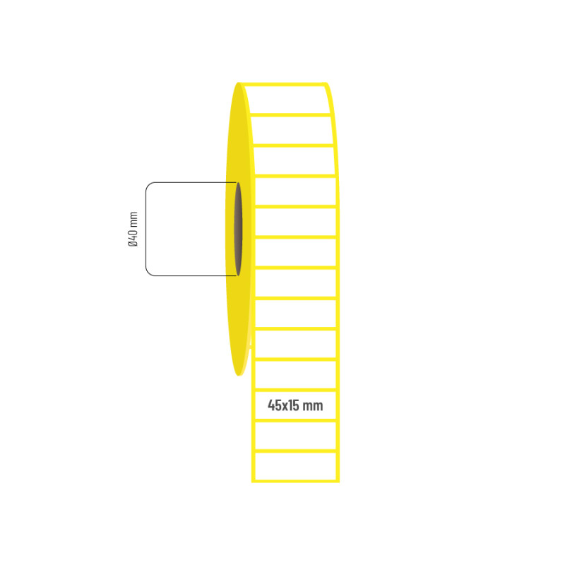 45x15 mm Lamine Termal Etiket