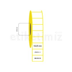 45x25 mm Lamine Termal Etiket