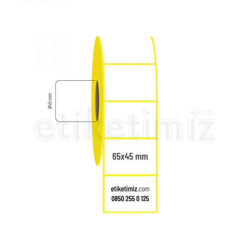 65x45 mm Lamine Termal Etiket