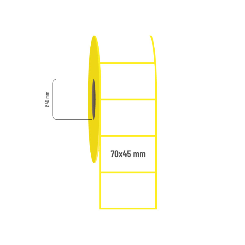 70x45 mm Lamine Termal Etiket 70x45 mm Lamine Termal Etiket