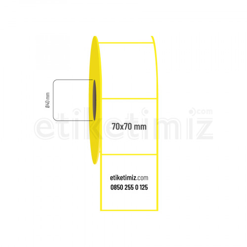 70x70 mm Lamine Termal Etiket