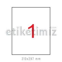 210x297 mm Şeffaf Lazer Etiket