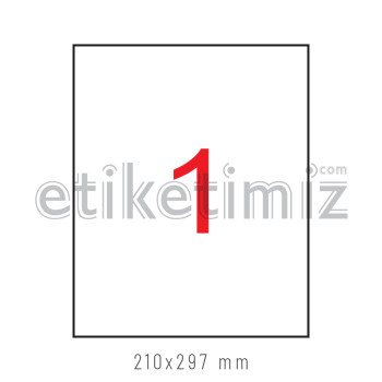 210x297 mm Şeffaf Lazer Etiket