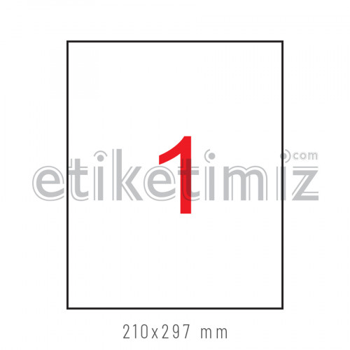 210x297 mm Şeffaf Lazer Etiket