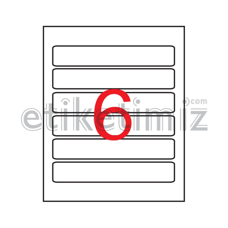 168x35 mm Şeffaf Lazer Etiket 168x35 mm Şeffaf Lazer Etiket