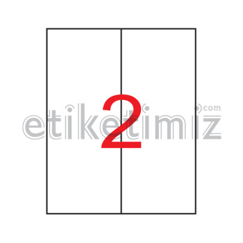 105x297 mm Şeffaf Lazer Etiket
