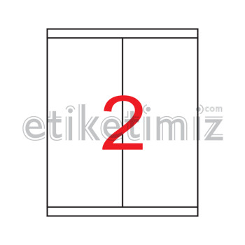 105x280 mm Şeffaf Lazer Etiket